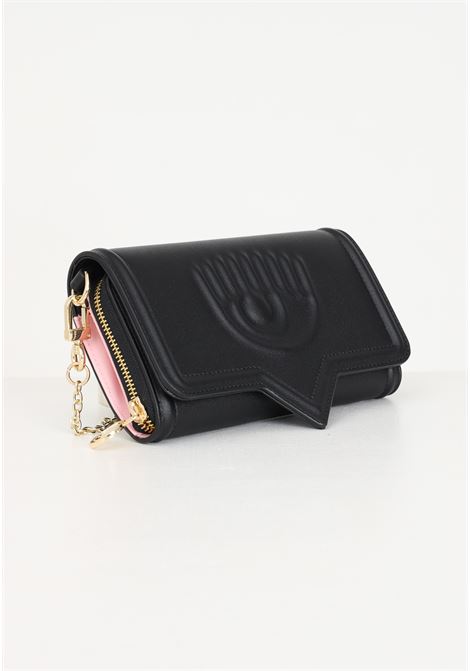 Black bag with embossed logo and shoulder strap for women CHIARA FERRAGNI | 76SB5PA5ZS517899